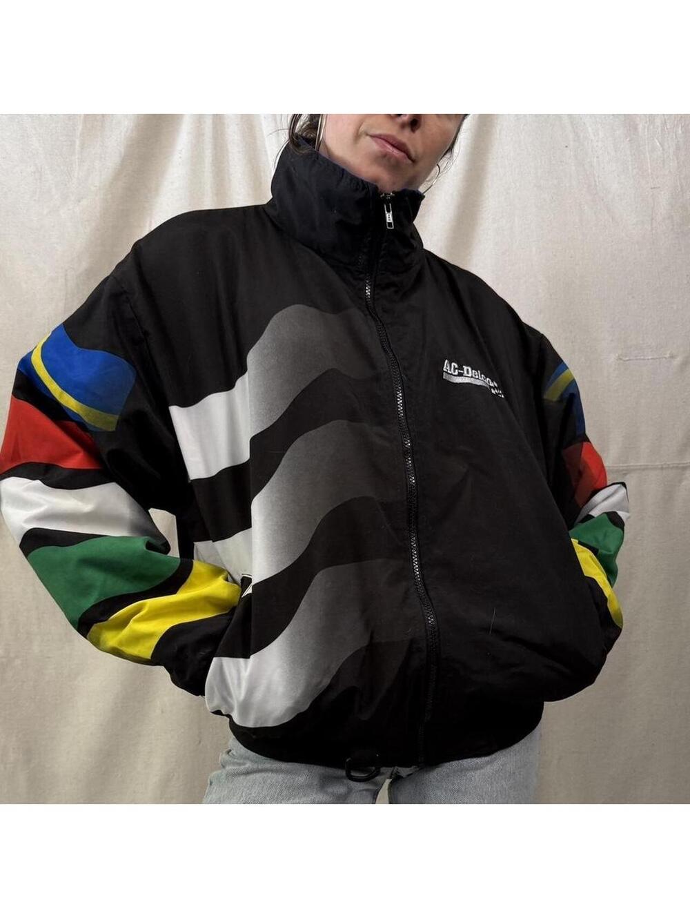 Vintage 90s JH Design Sportswear Charlotte NC racing windbreaker jacket nascar